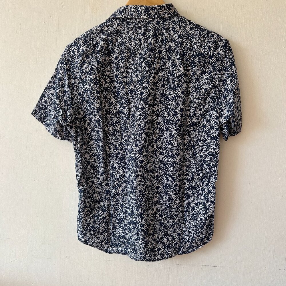 Banana Republic Luxe Poplin Slim Fit Shirt Mens Medium Blue Collared Button Up - Picture 5 of 5